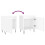 VidaXL (white, 2 pcs) vidaXL Bedside Cabinets Bedside Table 2 pcs High Gloss White Engineered Wood 9