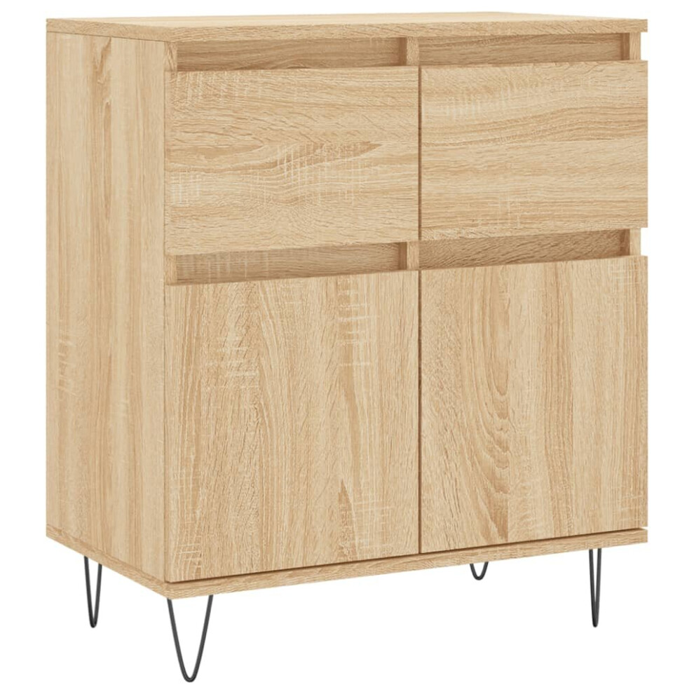 Vidaxl Sideboard Storage Side Cabinet Cupboard Sonoma Oak Engineered Wood