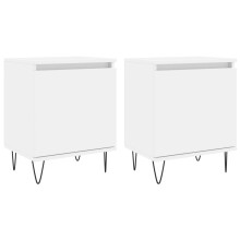 (white, 2 pcs) vidaXL Bedside Cabinets Bedside Table 2 pcs High Gloss White Engineered Wood