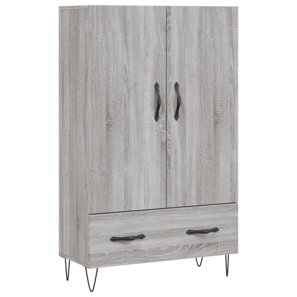 (grey sonoma) vidaXL Highboard Sideboard Cupboard Side Cabinet Brown Oak Engineered Wood