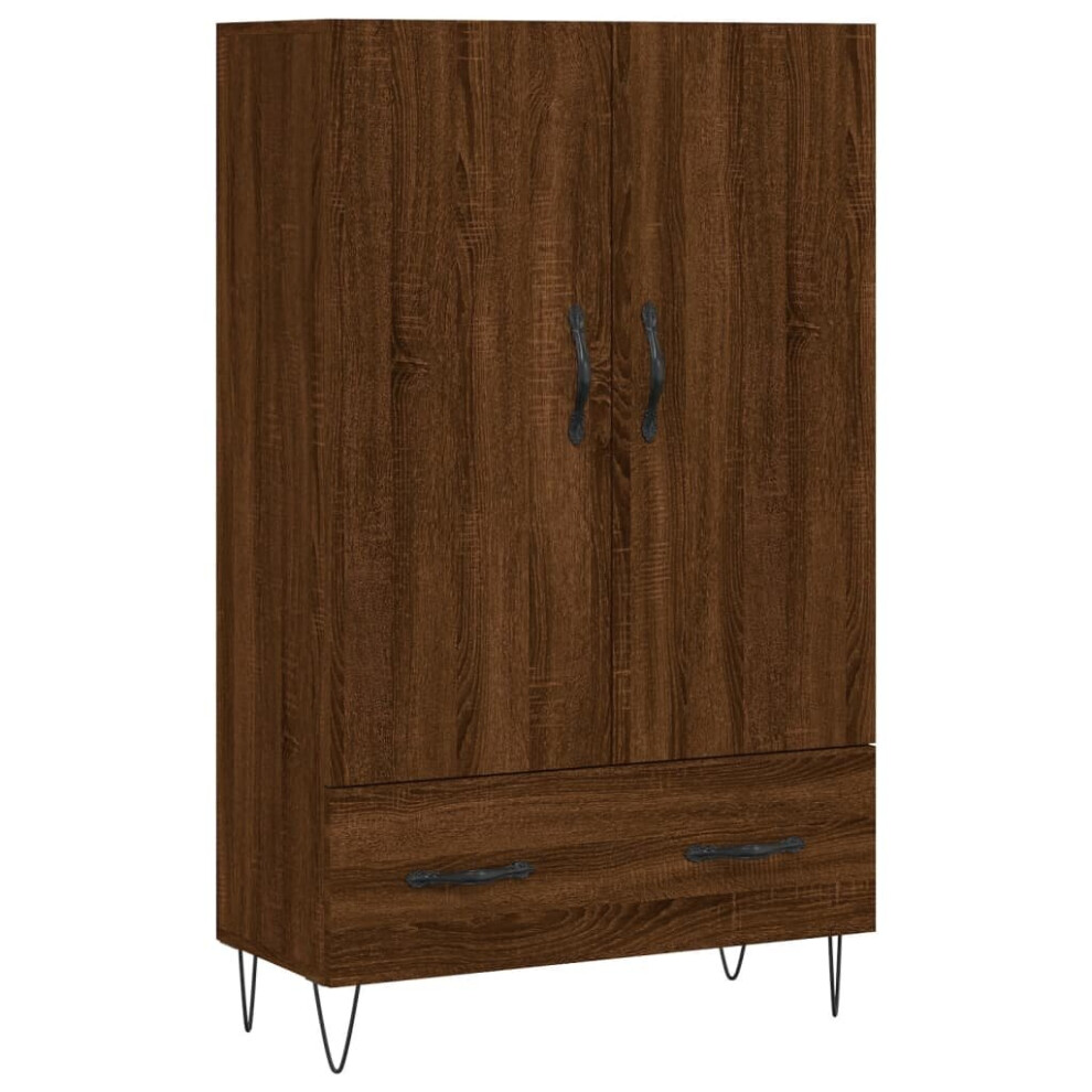 (brown oak) vidaXL Highboard Sideboard Cupboard Side Cabinet Brown Oak Engineered Wood