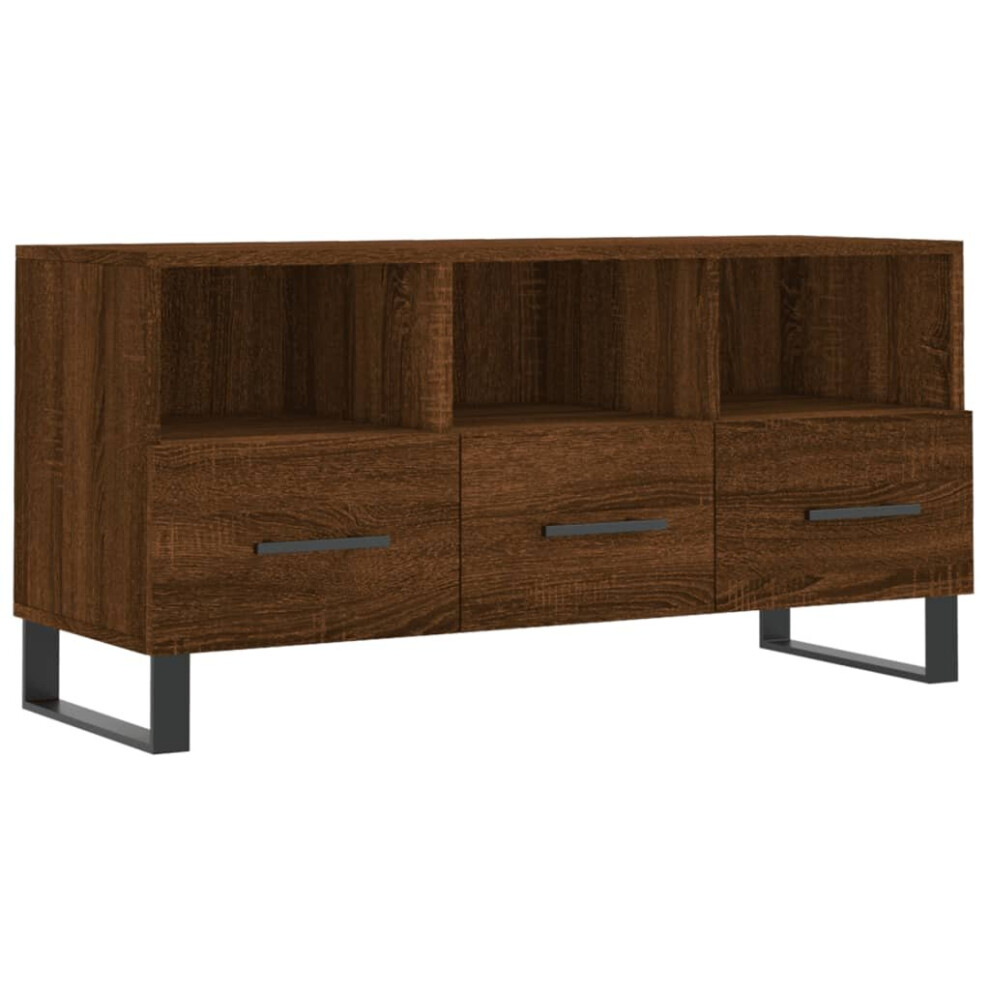 vidaXL TV Cabinet TV Unit Media Cabinet TV Stand Brown Oak Engineered Wood