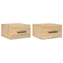 vidaXL Wand-Nachttische 2 Stk. Sonoma-Eiche 35x35x20 cm