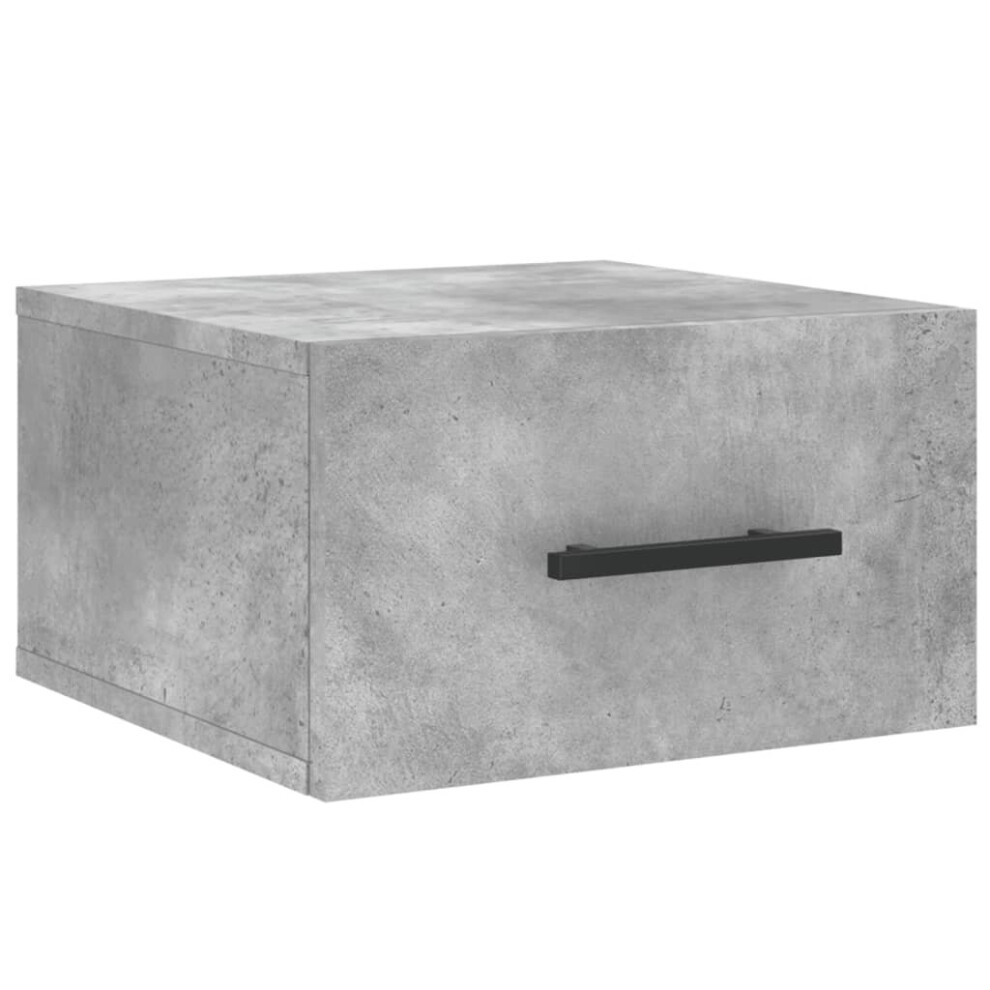 Vidaxl (Concrete Grey, 1 Pcs) Wall-Mounted Bedside Cabinets Side Table Bedstand 2 Pcs Concrete Grey