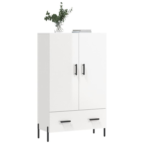 VidaXL (high gloss white) vidaXL Highboard Sideboard Cupboard Side Cabinet Grey Sonoma Engineered Wood 2
