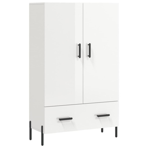 VidaXL (high gloss white) vidaXL Highboard Sideboard Cupboard Side Cabinet Grey Sonoma Engineered Wood