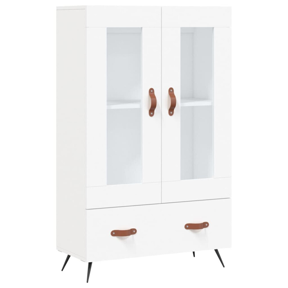 Vidaxl (White) Highboard Sideboard Storage Cabinet Side Cabinet Black Engineered Wood