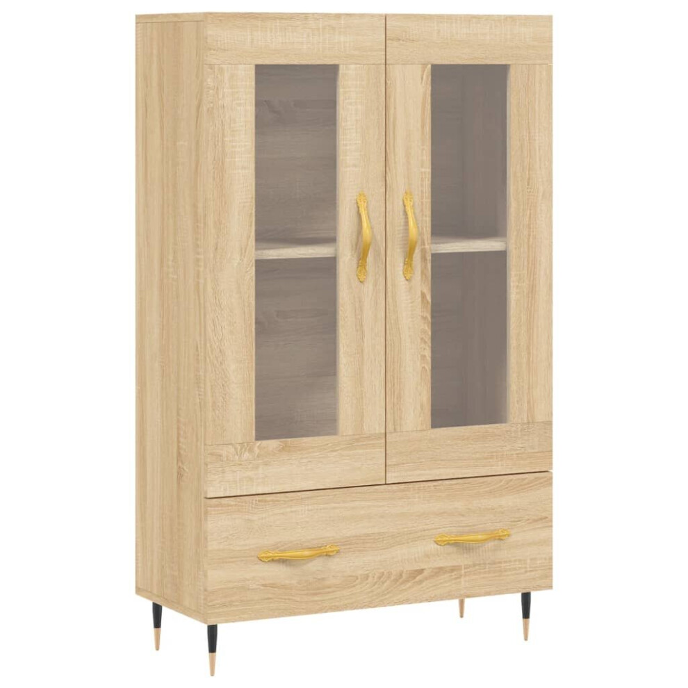 (sonoma oak) vidaXL Highboard Sideboard Cupboard Side Cabinet Sonoma Oak Engineered Wood