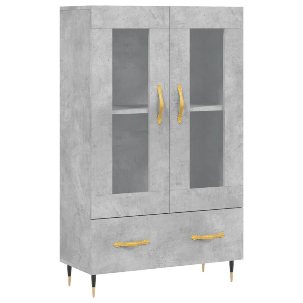 (concrete grey) vidaXL Highboard Sideboard Cupboard Side Cabinet Sonoma Oak Engineered Wood