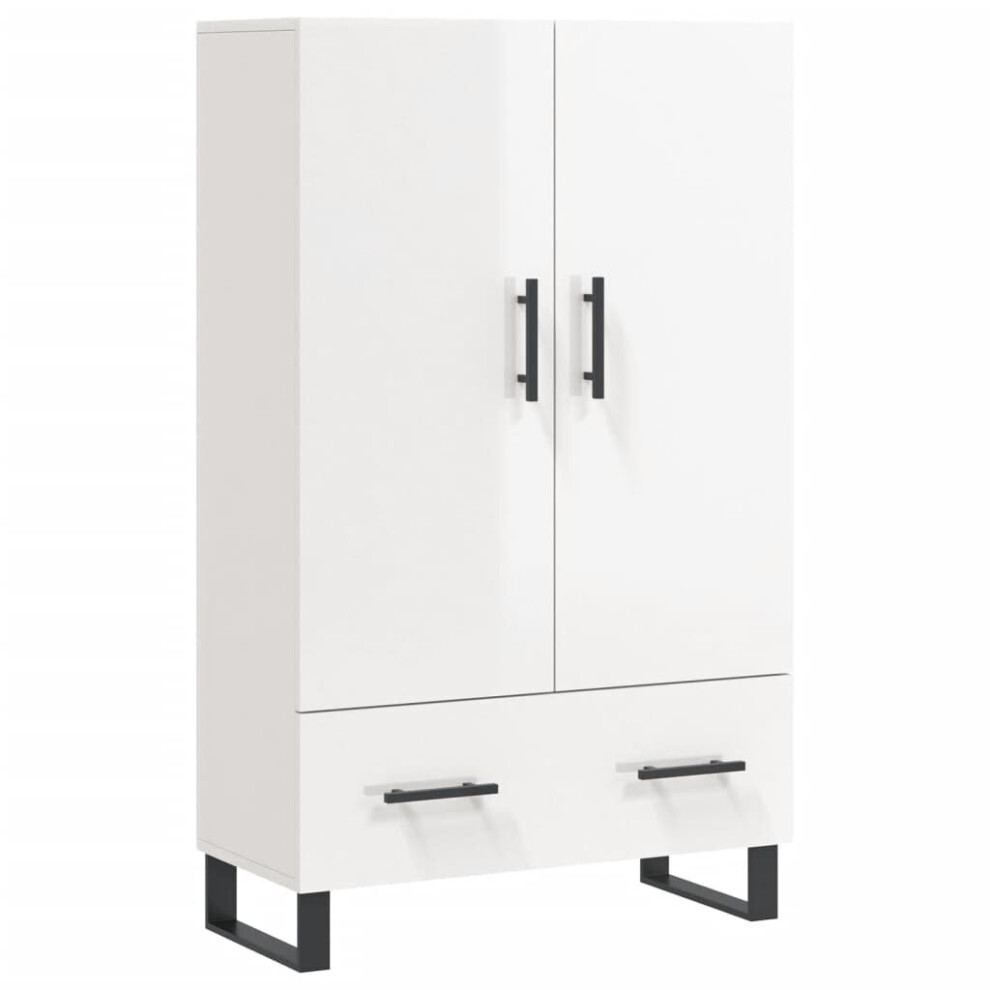 (high gloss white) vidaXL Highboard Sideboard Storage Cabinet Side Cabinet White Engineered Wood