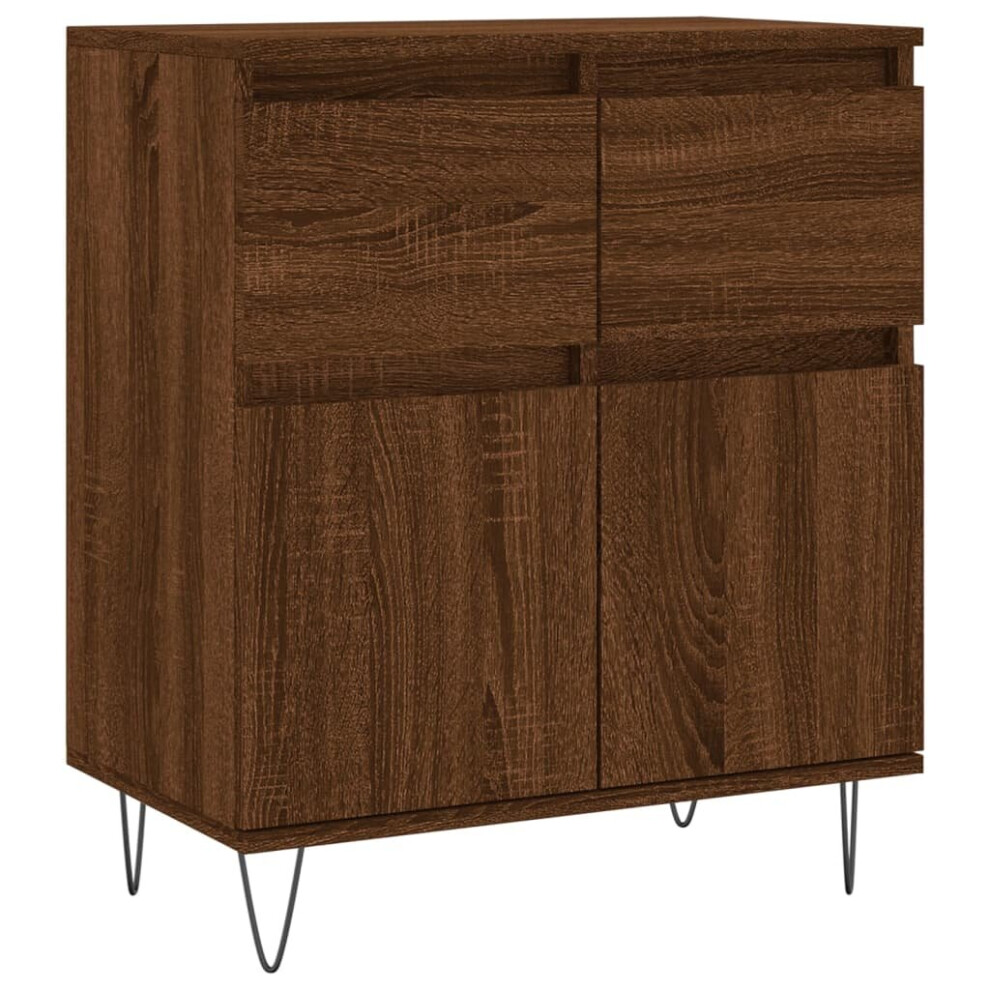 vidaXL Sideboard Hall Storage Side Cabinet Cupboard Brown Oak Engineered Wood