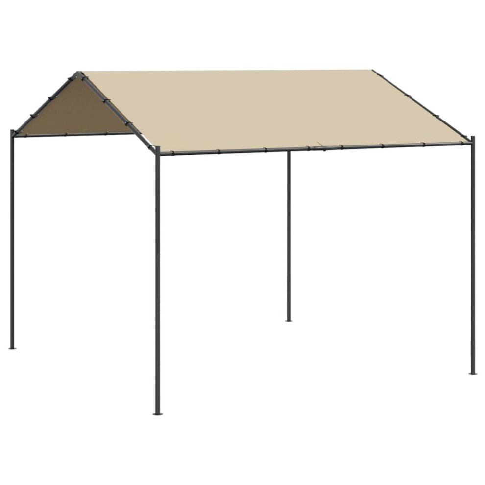 vidaXL Canopy Tent Outdoor Gazebo Party Tent Beige 3x3 m Steel and Fabric