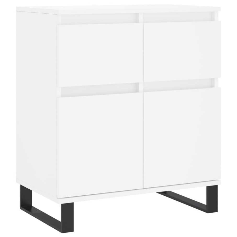 Vidaxl Sideboard Storage Cabinet Cupboard Side Cabinet White Engineered Wood