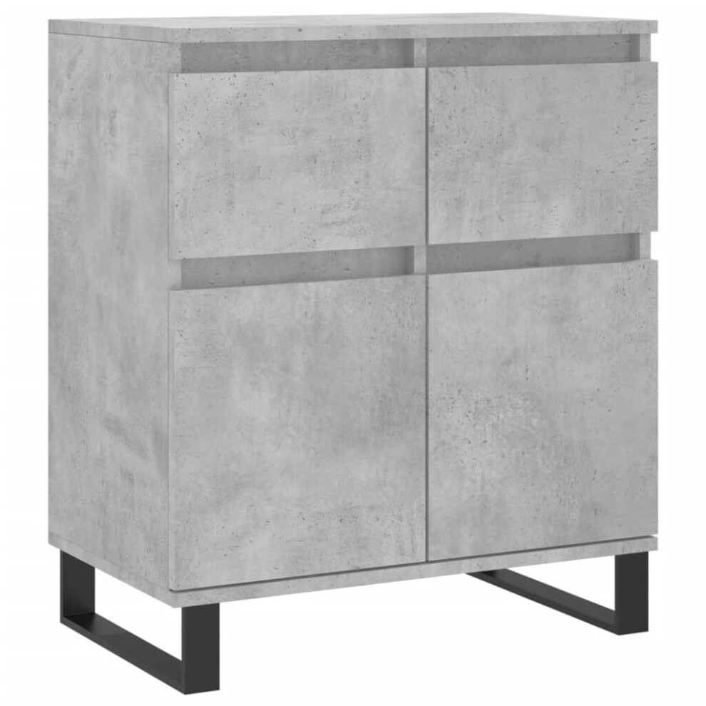 vidaXL Sideboard Storage Side Cabinet Cupboard Concrete Grey Engineered Wood