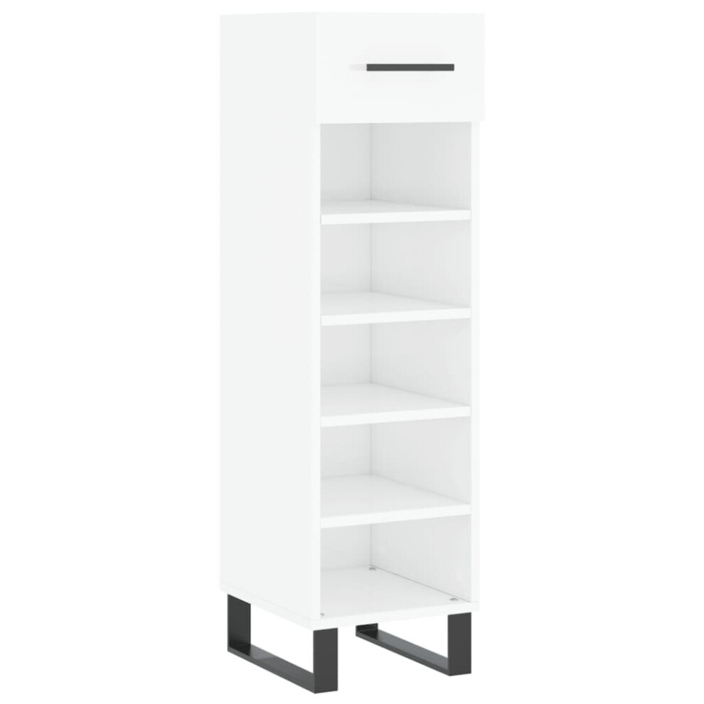 (high gloss white) vidaXL Shoe Cabinet Shoe Storage Shelf Shoe Rack Grey Sonoma Engineered Wood