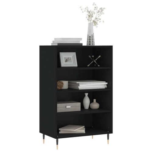 VidaXL (black) vidaXL Highboard Sideboard Storage Side Cabinet Home Cupboard Engineered Wood 2