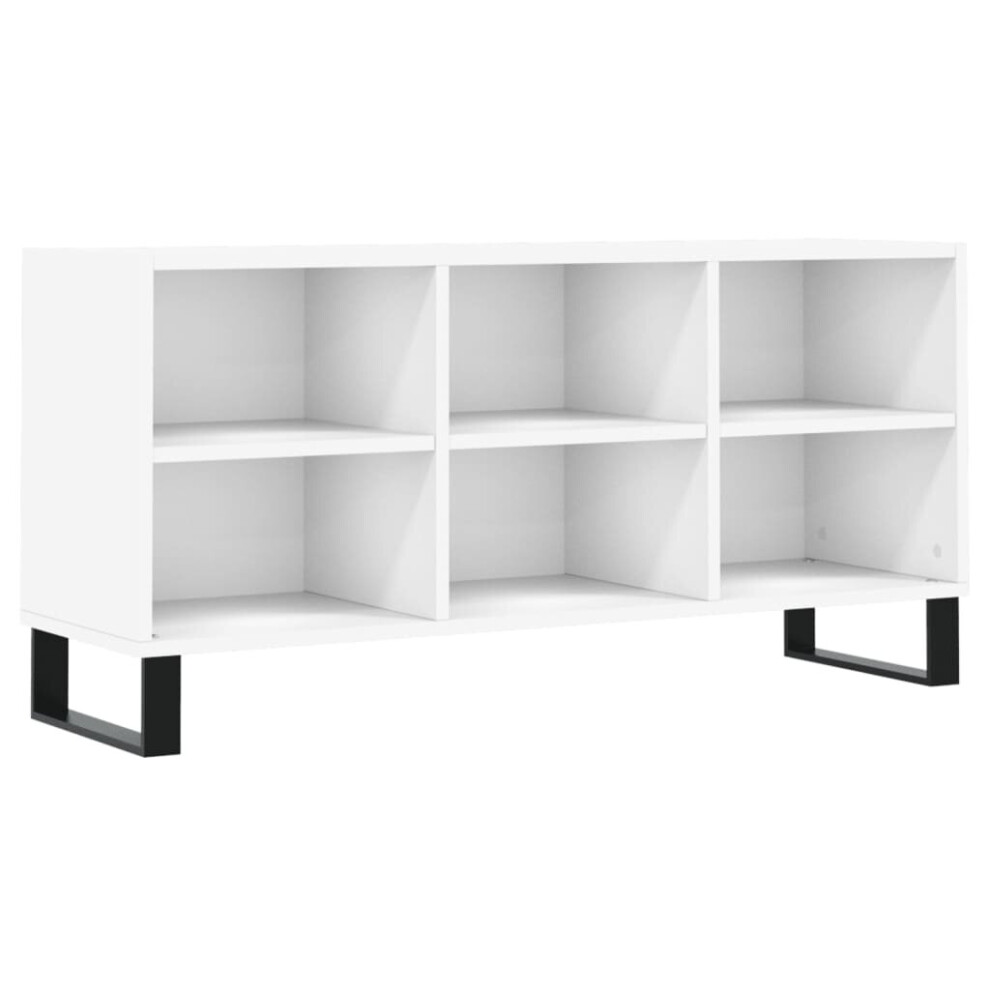 Vidaxl Tv Cabinet Tv Unit Sideboard Media Unit Tv Stand White Engineered Wood