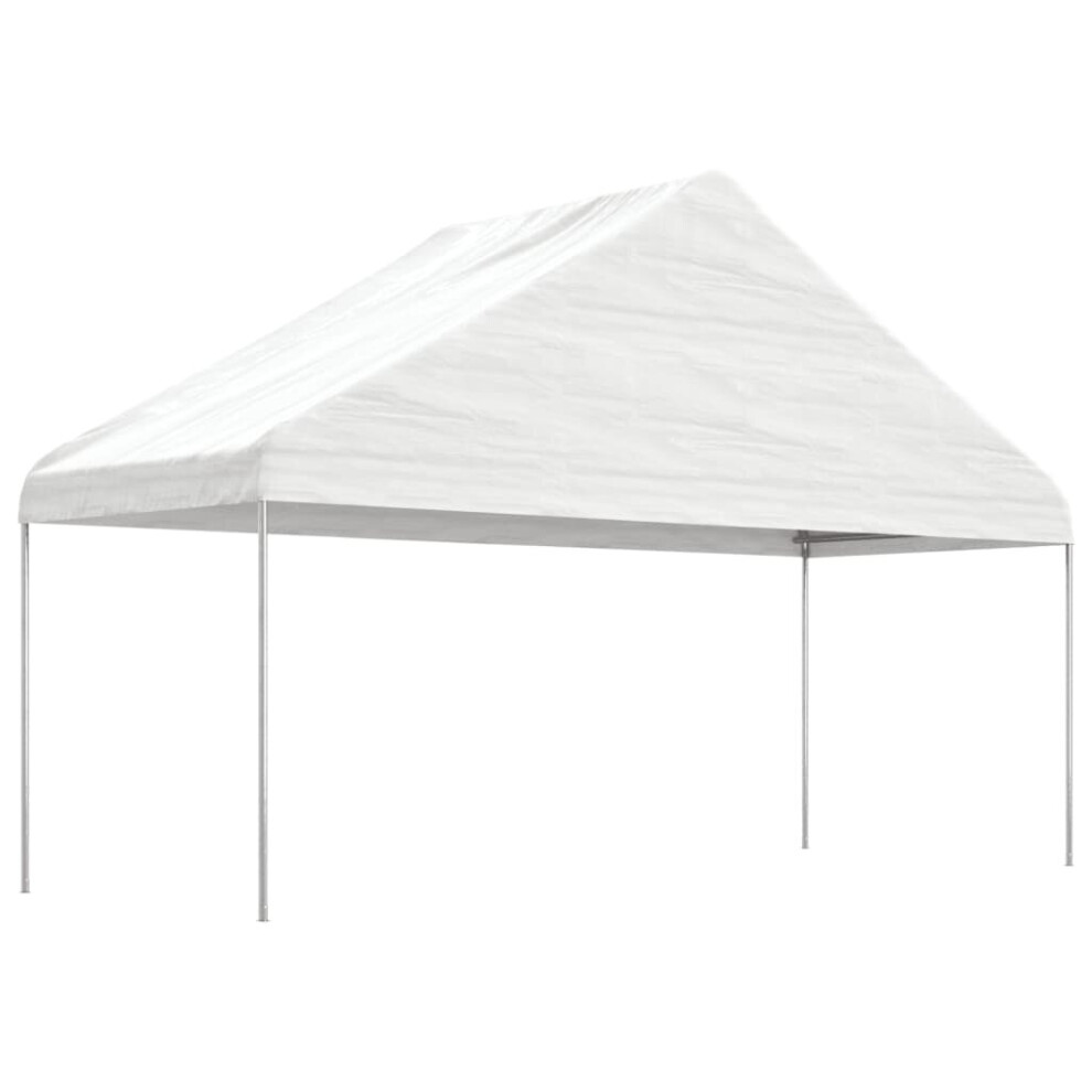 vidaXL Gazebo Outdoor Canopy Marquee Garden Gazebo with Roof White Polyethylene