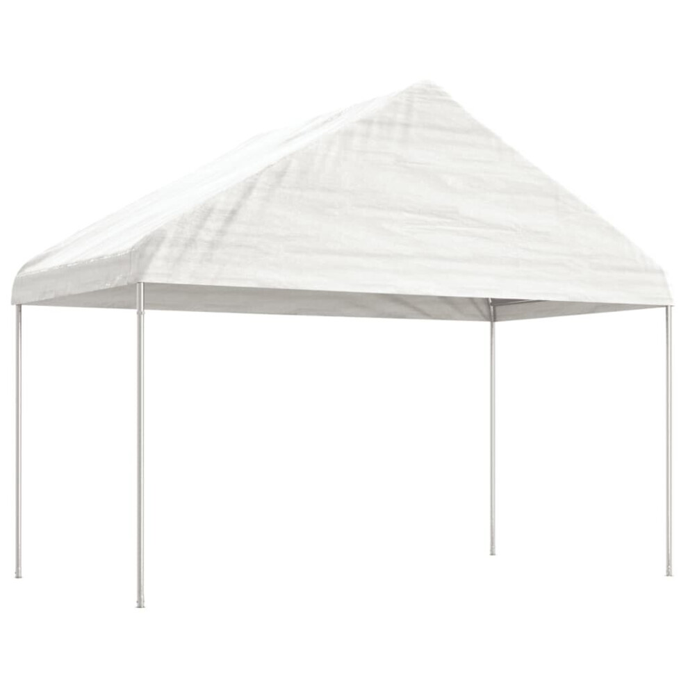 vidaXL Gazebo Outdoor Canopy Marquee Garden Gazebo with Roof White Polyethylene