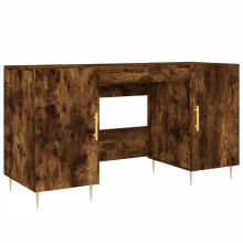 (smoked oak) vidaXL Desk Computer Desk Writing Table Office Work Desk Black Engineered Wood