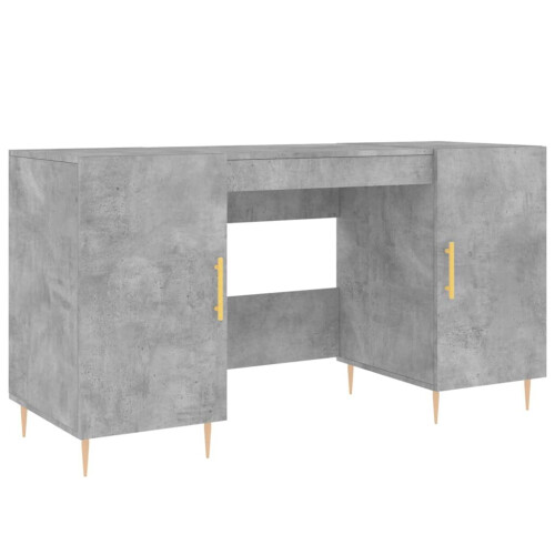 VidaXL (concrete grey) vidaXL Desk Computer Desk Writing Table Office Work Desk Black Engineered Wood 1