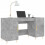 VidaXL (concrete grey) vidaXL Desk Computer Desk Writing Table Office Work Desk Black Engineered Wood 3
