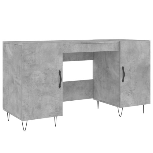 VidaXL (concrete grey) vidaXL Desk Computer Desk Writing Table Work Table Sonoma Oak Engineered Wood