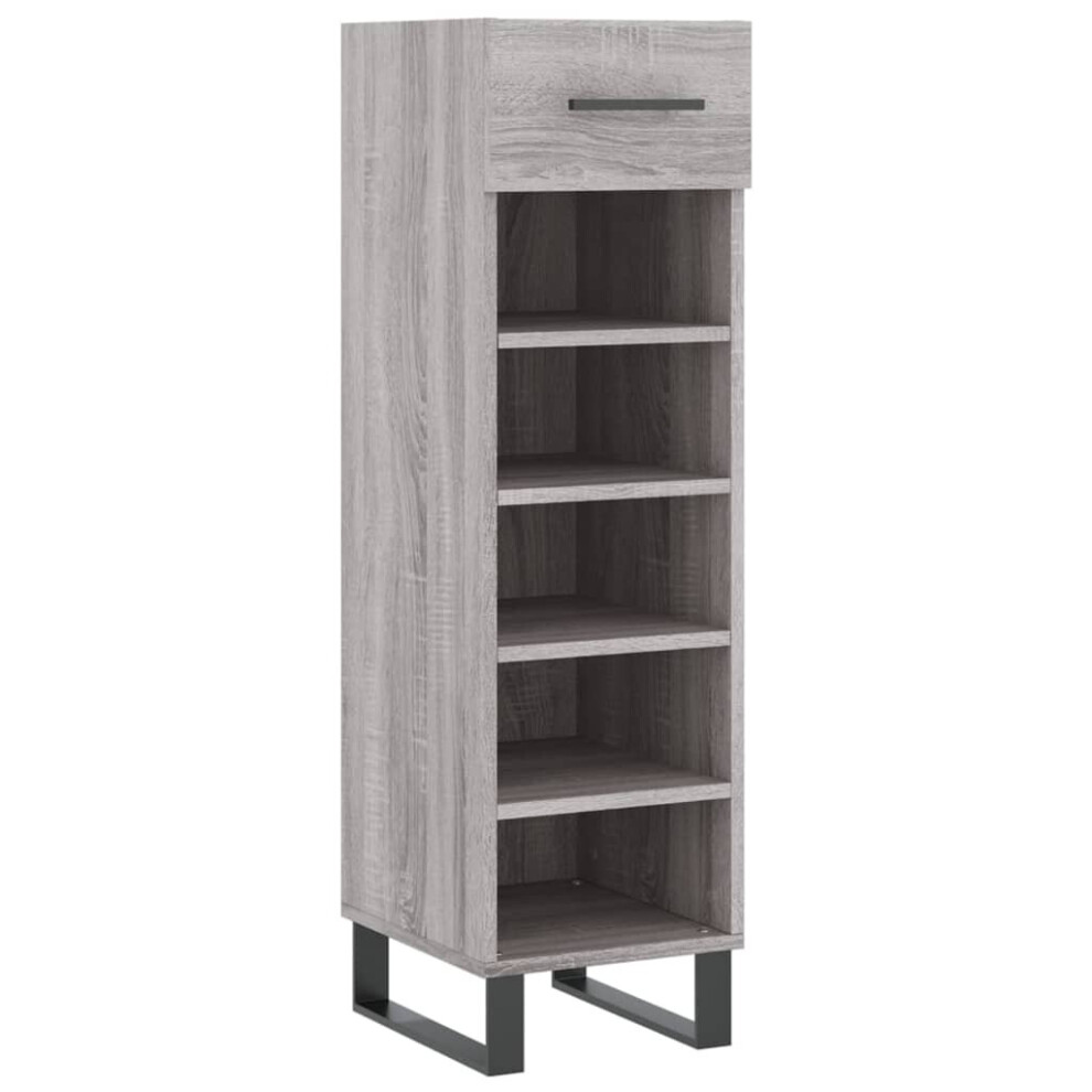 (grey sonoma) vidaXL Shoe Cabinet Shoe Storage Shelf Shoe Rack Grey Sonoma Engineered Wood