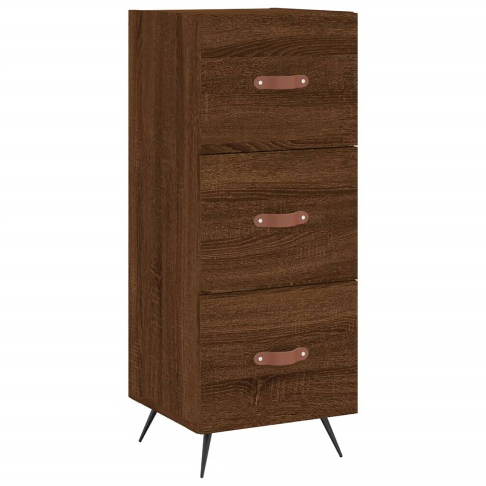 vidaXL Sideboard Hall Storage Side Cabinet Cupboard Brown Oak Engineered Wood