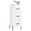 VidaXL vidaXL Sideboard Storage Cabinet Cupboard High Gloss White Engineered Wood 3