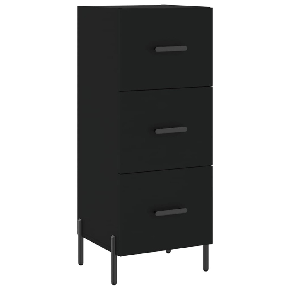 vidaXL Sideboard Storage Cabinet Cupboard Side Cabinet Black Engineered Wood