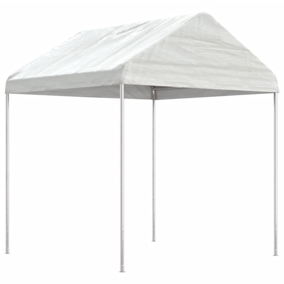 vidaXL Gazebo Outdoor Canopy Marquee Garden Gazebo with Roof White Polyethylene