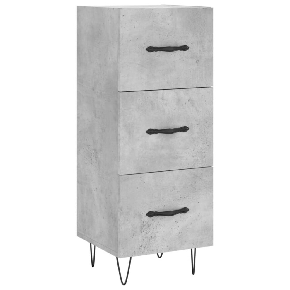 vidaXL Sideboard Storage Side Cabinet Cupboard Concrete Grey Engineered Wood