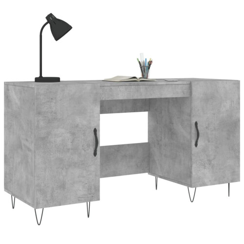 VidaXL (concrete grey) vidaXL Desk Computer Desk Writing Table Work Table Sonoma Oak Engineered Wood 2