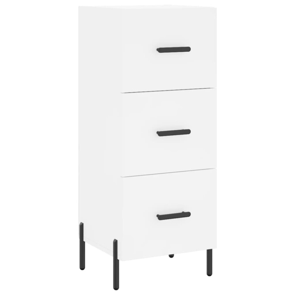 Vidaxl Sideboard Storage Cabinet Cupboard Side Cabinet White Engineered Wood