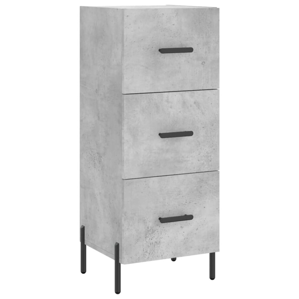 Vidaxl Sideboard Storage Side Cabinet Cupboard Concrete Grey Engineered Wood