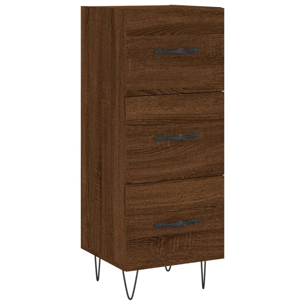 vidaXL Sideboard Hall Storage Side Cabinet Cupboard Brown Oak Engineered Wood