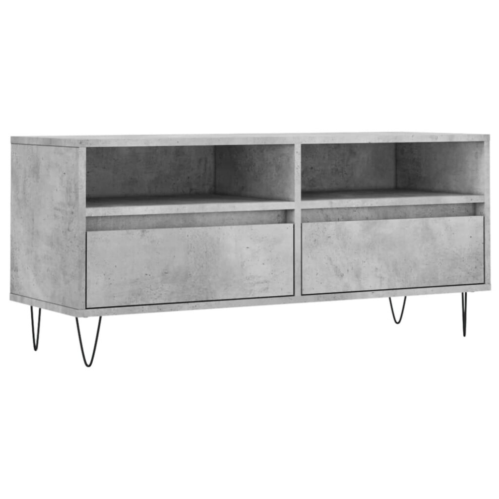 vidaXL TV Cabinet TV Unit Media Cabinet TV Stand Concrete Grey Engineered Wood