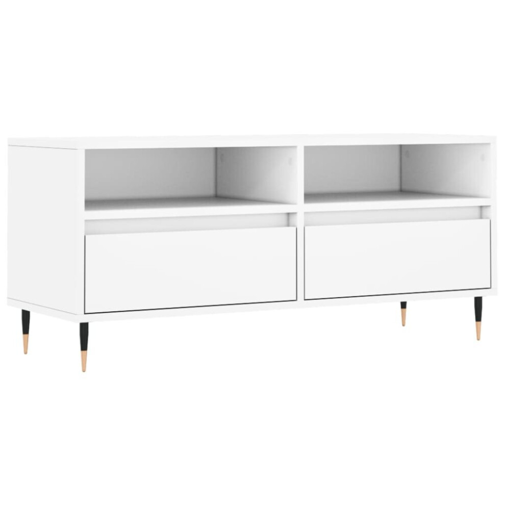 vidaXL TV Cabinet TV Unit Sideboard Media Unit TV Stand White Engineered Wood