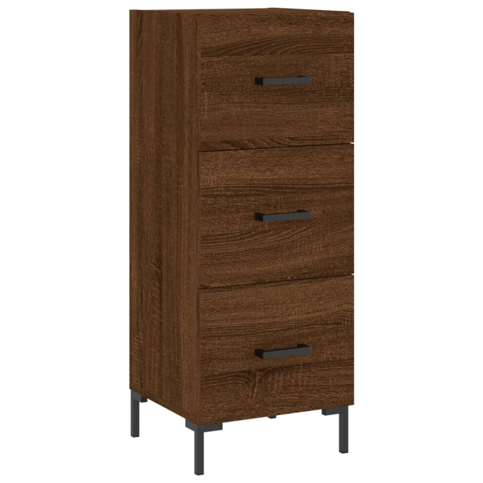 vidaXL Sideboard Hall Storage Side Cabinet Cupboard Brown Oak Engineered Wood