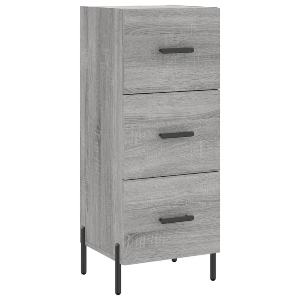 Vidaxl Sideboard Storage Side Cabinet Cupboard Grey Sonoma Engineered Wood
