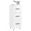 VidaXL vidaXL Sideboard Storage Cabinet Cupboard High Gloss White Engineered Wood 3