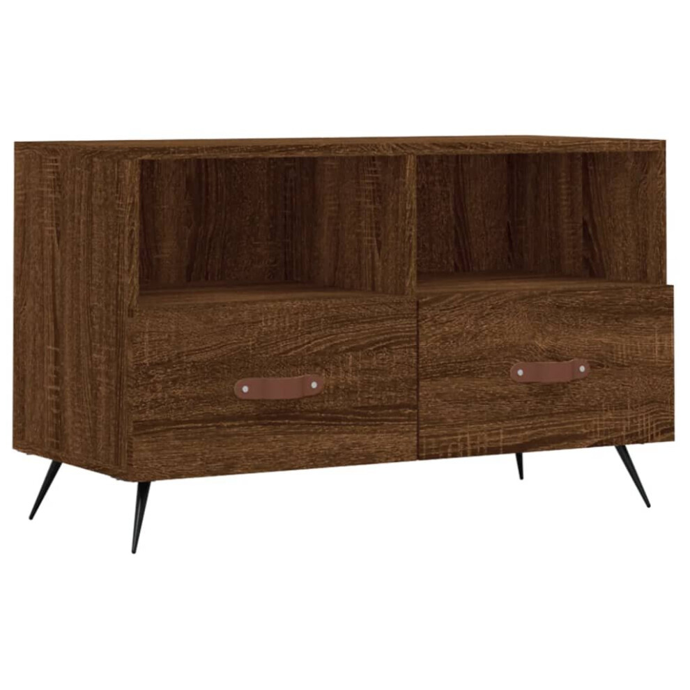 vidaXL TV Cabinet TV Unit Media Cabinet TV Stand Brown Oak Engineered Wood