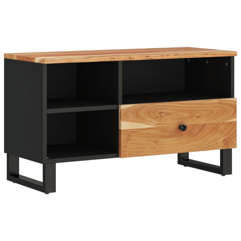 (brown) vidaXL TV Cabinet TV Stand Unit Cupboard Solid Wood Mango and Engineered Wood