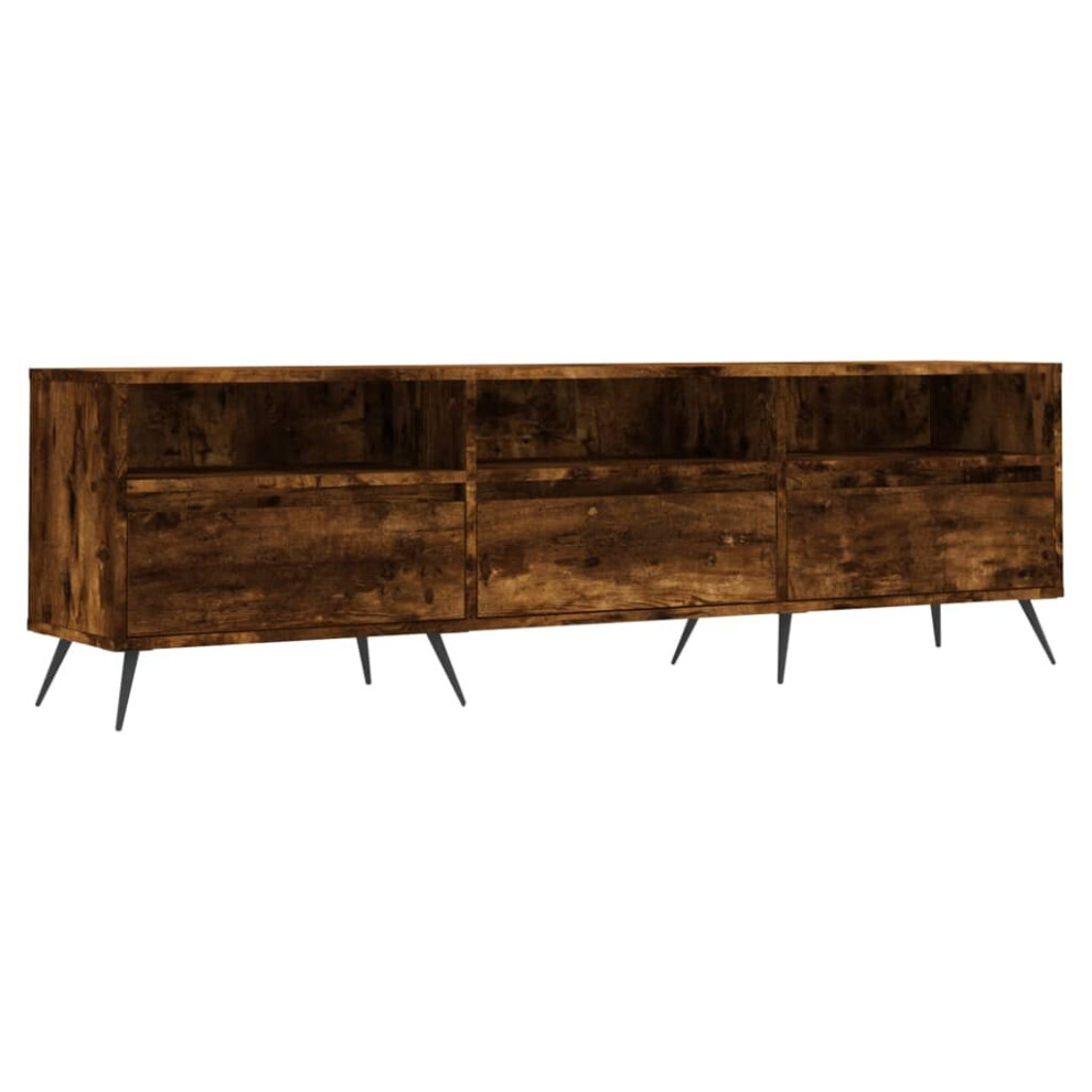 Vidaxl Tv Cabinet Tv Unit Media Cabinet Tv Stand Smoked Oak Engineered Wood
