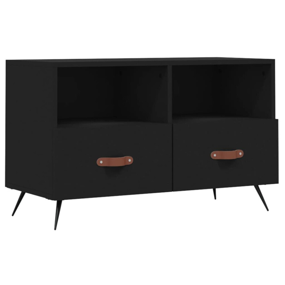 vidaXL TV Cabinet TV Unit Sideboard Media Unit TV Stand Black Engineered Wood