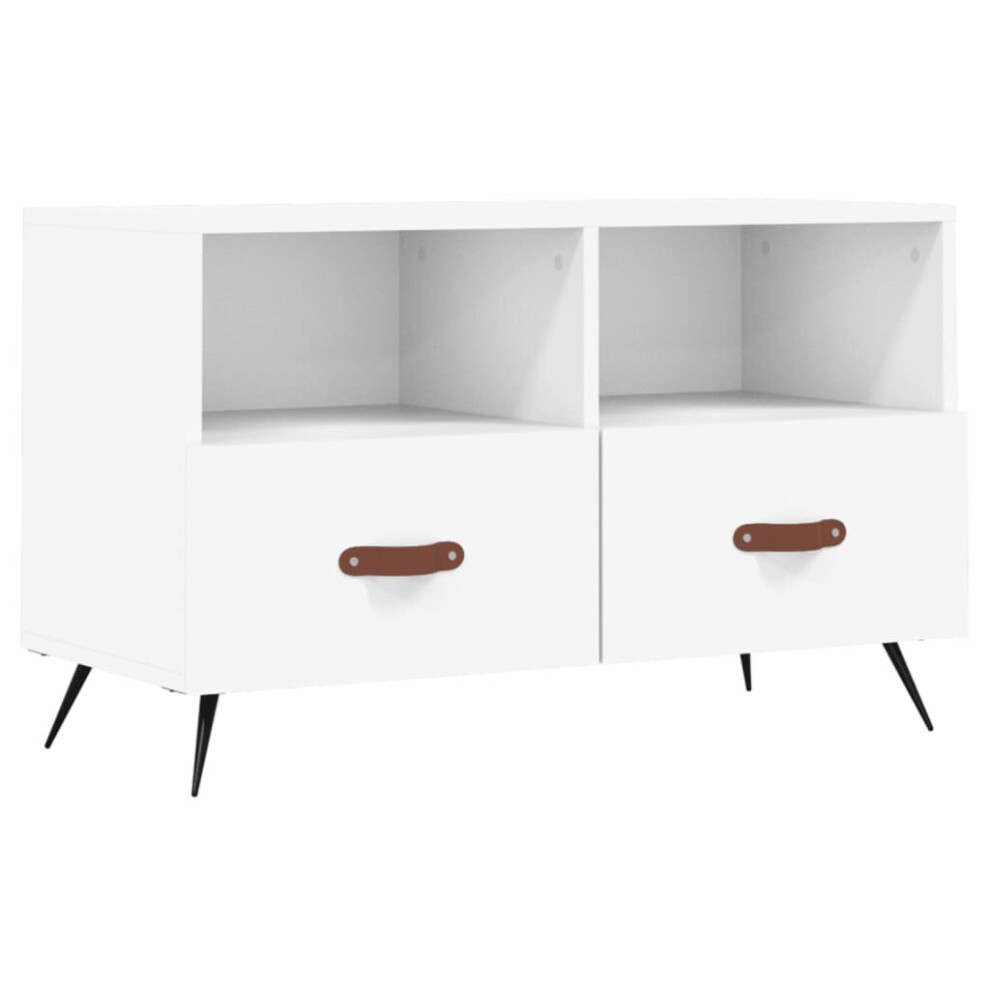 vidaXL TV Cabinet TV Unit Sideboard Media Unit TV Stand White Engineered Wood