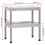 VidaXL vidaXL Table for Oven Smoker Kitchen Prep Table Worktable Galvanised steel 4