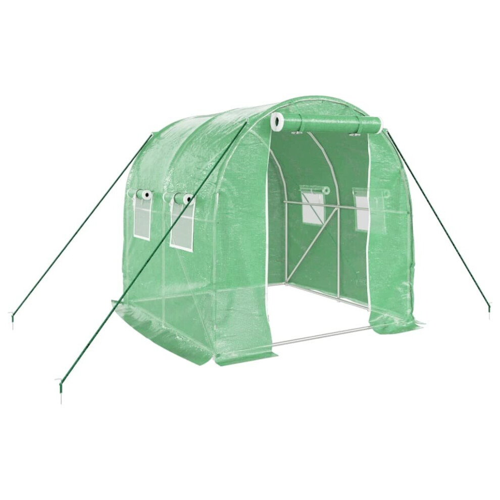 Vidaxl Greenhouse Walk In Greenhouse Grow House With Steel Frame Green 4 M²