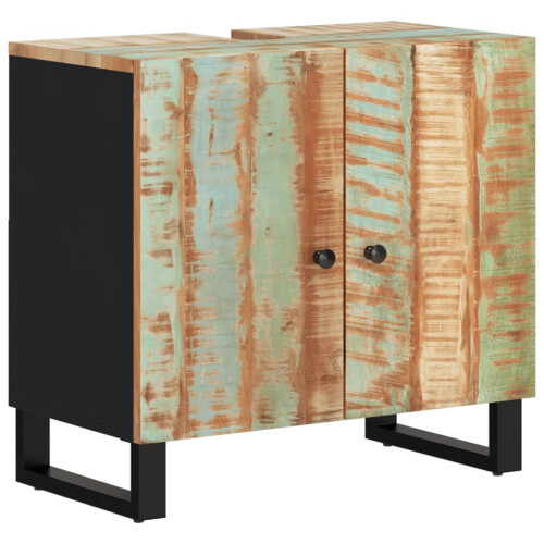 VidaXL (multicolour) vidaXL Sink Cabinet Vanity Unit Cupboard Solid Wood Mango and Engineered Wood